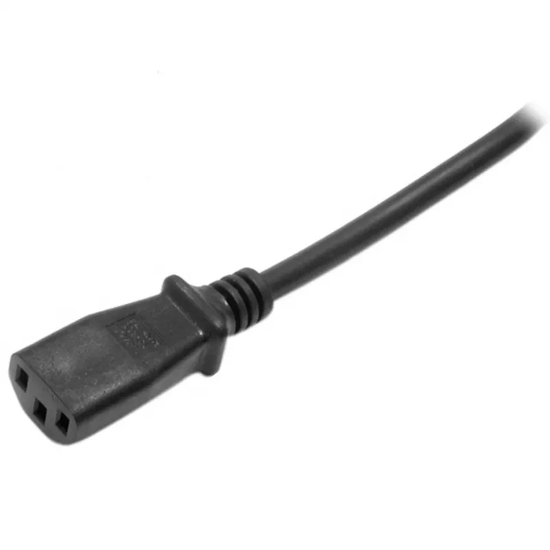 StarTech.com 2m Computer-Netzkabel, 18AWG, EU Schuko auf C13 Netzkabel, 250V 10A, Schwarzes Ersatz-AC-Kabel, TV/Monitor-Netzkabel, Schuko CEE 7/7 auf IEC 60320 C13 Netzkabel - PC-Netzteil-Kabel