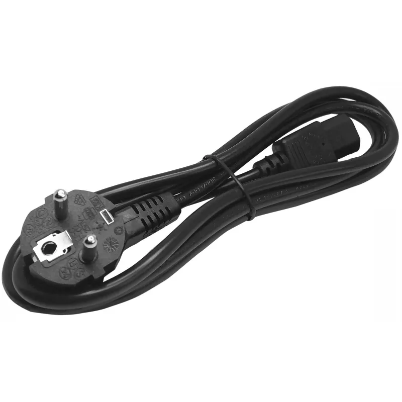 StarTech.com 2m Computer-Netzkabel, 18AWG, EU Schuko auf C13 Netzkabel, 250V 10A, Schwarzes Ersatz-AC-Kabel, TV/Monitor-Netzkabel, Schuko CEE 7/7 auf IEC 60320 C13 Netzkabel - PC-Netzteil-Kabel