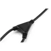 StarTech.com 2m (6ft) Computer-Netzkabel Y-Kabel, 18AWG, EU Schuko auf 2x C13, 10A 250V, Schwarz Ersatz-AC-Netzkabel, Drucker-Netzkabel, PC-Netzteilkabel, Monitor-Netzkabel – UL-gelistet