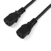 StarTech.com 2m (6ft) Computer-Netzkabel Y-Kabel, 18AWG, EU Schuko auf 2x C13, 10A 250V, Schwarz Ersatz-AC-Netzkabel, Drucker-Netzkabel, PC-Netzteilkabel, Monitor-Netzkabel – UL-gelistet