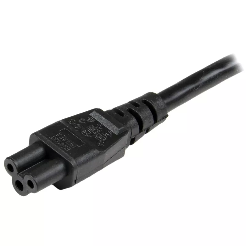 StarTech.com 1m Laptop-Netzkabel, EU-Schuko auf C5, 2,5 A, 250 V, 18AWG, Notebook-/Laptop-Ersatz-AC-Kabel, Netzteil-Kabel, Laptop-Ladekabel, Kleeblatt-/Mickey-Maus-Netzkabel