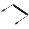 StarTech.com 1m USB-A-auf-C-Ladekabel, Spiralkabel, Heavy Duty, Schnellladung & Sync, hochwertiges USB-2.0-A-auf-USB-Typ-C-Kabel, robuste Aramidfaser, langlebiges Male-zu-Male-USB-Kabel