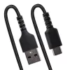 StarTech.com 1m USB-A-auf-C-Ladekabel, Spiralkabel, Heavy Duty, Schnellladung & Sync, hochwertiges USB-2.0-A-auf-USB-Typ-C-Kabel, robuste Aramidfaser, langlebiges Male-zu-Male-USB-Kabel