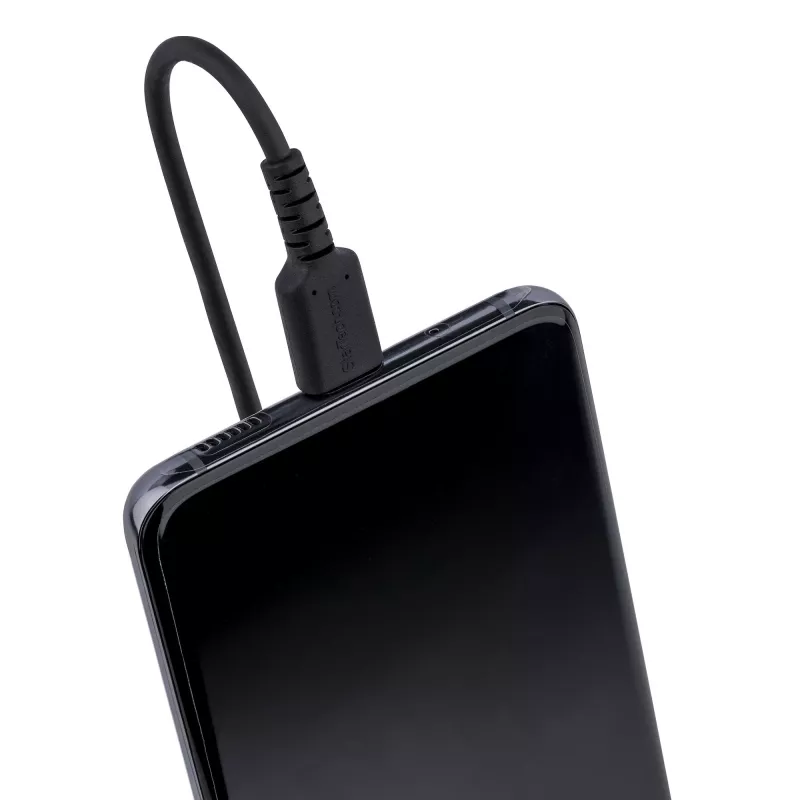 StarTech.com 1m USB-A-auf-C-Ladekabel, Spiralkabel, Heavy Duty, Schnellladung & Sync, hochwertiges USB-2.0-A-auf-USB-Typ-C-Kabel, robuste Aramidfaser, langlebiges Male-zu-Male-USB-Kabel