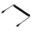 StarTech.com 1m USB-C-Ladekabel, Spiralkabel, Heavy Duty, schnelles Laden & Synchronisieren, USB-2.0-Typ-C-Kabel, robuste Aramidfaser, langlebiges Stecker-auf-Stecker-USB-Kabel, schwarz