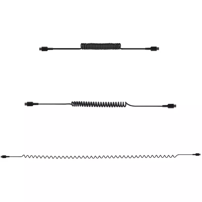 StarTech.com 1m USB-C-Ladekabel, Spiralkabel, Heavy Duty, schnelles Laden & Synchronisieren, USB-2.0-Typ-C-Kabel, robuste Aramidfaser, langlebiges Stecker-auf-Stecker-USB-Kabel, schwarz