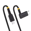 StarTech.com 1,8 m (6 ft) USB-C-Ladekabel, rechtwinklig – 60 W PD 3 A – robustes USB-C-Schnellladekabel – Schwarz, USB 2.0 Type-C – langlebige Aramidfaser – USB-Ladekabel
