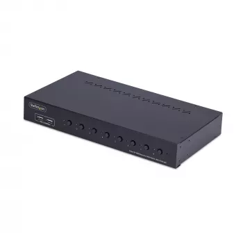 StarTech.com 8-Port DisplayPort KVM Switch mit 1U Rackmontage-Kit, 4K 60Hz DP 1.2, Tasten- und Hotkey-Umschaltung, 4-Port USB Hub, betriebssystemunabhängig, TAA-konform