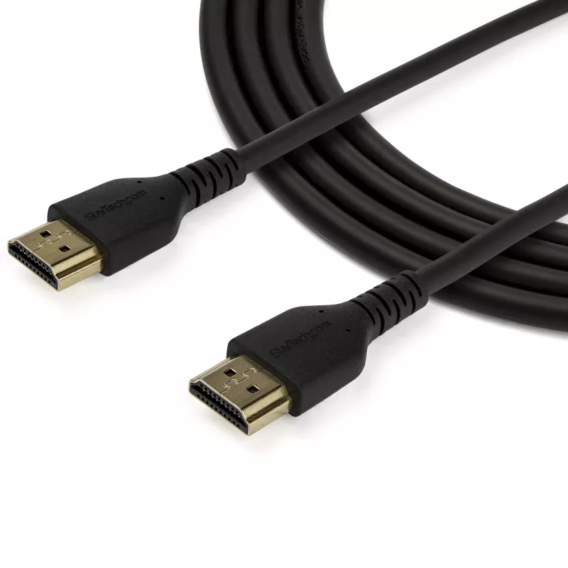 StarTech.com 6ft (2m) Slim HDMI 2.0 Kabel, flexibles Premium-zertifiziertes HDMI-Kabel mit Ethernet, UHD 4K 60Hz HDR10, langlebiges Aramidfaser-Design mit TPE-Mantel