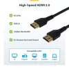 StarTech.com 6ft (2m) Slim HDMI 2.0 Kabel, flexibles Premium-zertifiziertes HDMI-Kabel mit Ethernet, UHD 4K 60Hz HDR10, langlebiges Aramidfaser-Design mit TPE-Mantel