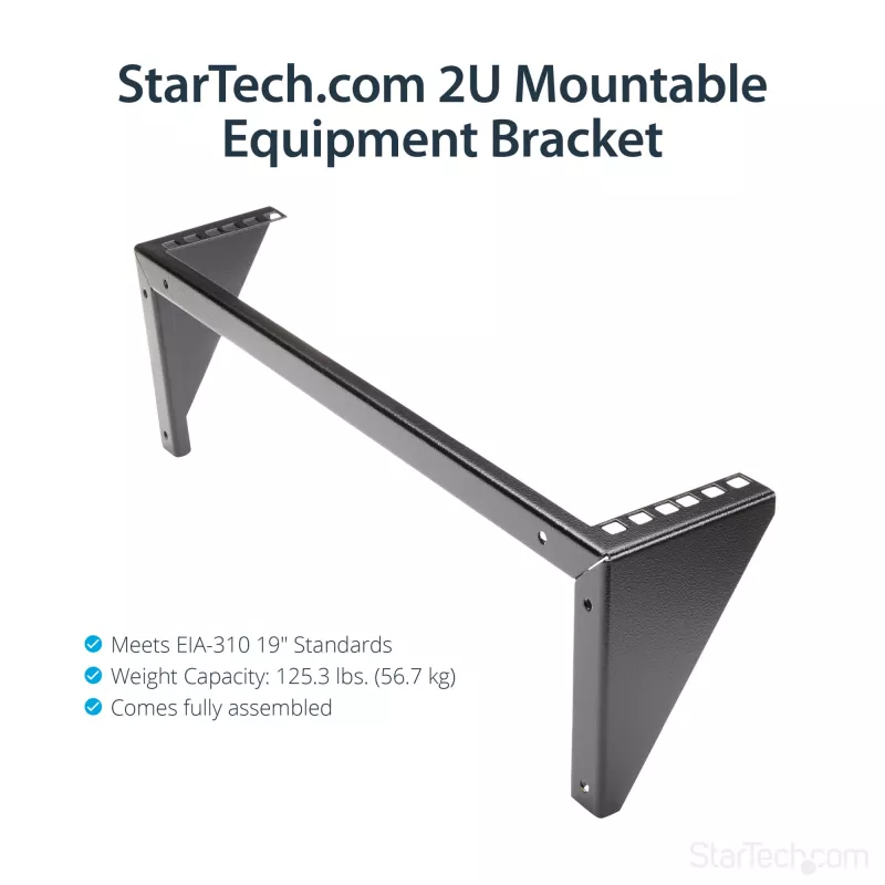 StarTech.com 2U 19 Zoll Vertikale Wandhalterung für Geräte aus Stahl