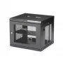 StarTech.com 4-Post 9U Wandmontage-Netzwerkschrank mit 1U Ablage, 19 Zoll wandmontiertes Server-Rack für Daten-/AV-/Elektronik-/Computergeräte, kleines belüftetes Rackgehäuse