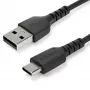 StarTech.com 1m USB-A auf USB-C Ladekabel – Robustes Schnelllade- & Synchronisationskabel USB 2.0 auf USB Typ C – Strapazierfähiger TPE-Mantel Aramidfaser M/M 3A Schwarz – Samsung S10, iPad Pro, Pixel