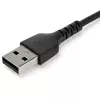 StarTech.com 1m USB-A auf USB-C Ladekabel – Robustes Schnelllade- & Synchronisationskabel USB 2.0 auf USB Typ C – Strapazierfähiger TPE-Mantel Aramidfaser M/M 3A Schwarz – Samsung S10, iPad Pro, Pixel