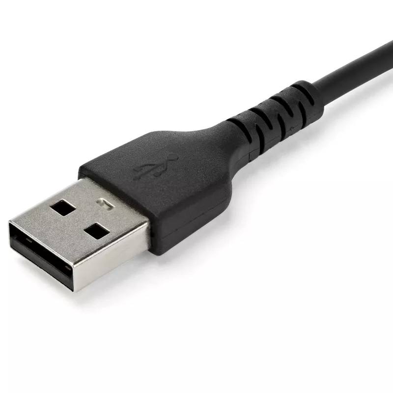 StarTech.com 2m USB A auf USB C Ladekabel – Robustes Schnelllade- und Synchronisationskabel USB 2.0 auf USB Typ C Datenkabel – Widerstandsfähiger TPE-Mantel Aramidfaser M/M 3A Schwarz – Samsung S10, iPad Pro, Pixel