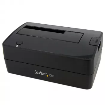 StarTech.com Single Bay USB 3.0 auf SATA Festplatten-Dockingstation, USB 3.0 (5 Gbit/s) Festplatten-Dock, externe 2,5/3,5 Zoll SATA I/II/III HDD/SSD Dockingstation, Top-Loading Festplatten-Einschub