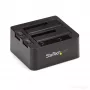 StarTech.com Dual-Bay USB 3.2 Gen 2 auf SATA Festplatten-Dockingstation, USB 10Gbps Festplatten-Dock, externes 2,5/3,5 Zoll SATA I/II/III SSD/HDD Dockingstation, Hot-Swap Festplatteneinschub, Top-Loading