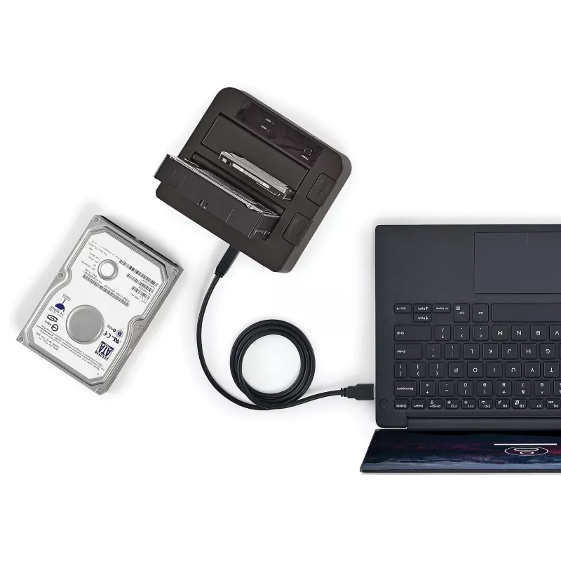 StarTech.com Dual-Bay USB 3.2 Gen 2 auf SATA Festplatten-Dockingstation, USB 10Gbps Festplatten-Dock, externes 2,5/3,5 Zoll SATA I/II/III SSD/HDD Dockingstation, Hot-Swap Festplatteneinschub, Top-Loading