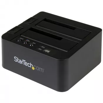 StarTech.com Standalone Festplatten-Duplizierer, Dual-Bay HDD/SSD Kloner/Kopierer, USB 3.1 (10 Gbit/s) zu SATA III HDD/SSD Dockingstation, Festplatten-Duplizierer-Dock, Festplatten-Kloner