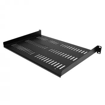 StarTech.com 1U Server Rack Shelf - Universal Vented Rack Mount Cantilever Tray for 19 inch Network Equipment Rack & Cabinet - Durable Design - Weight Capacity 55lb/25kg - 12 inch Deep Shelf, Schwarz