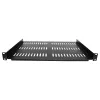 StarTech.com 1U Server Rack Shelf - Universal Vented Rack Mount Cantilever Tray for 19 inch Network Equipment Rack & Cabinet - Durable Design - Weight Capacity 55lb/25kg - 12 inch Deep Shelf, Schwarz