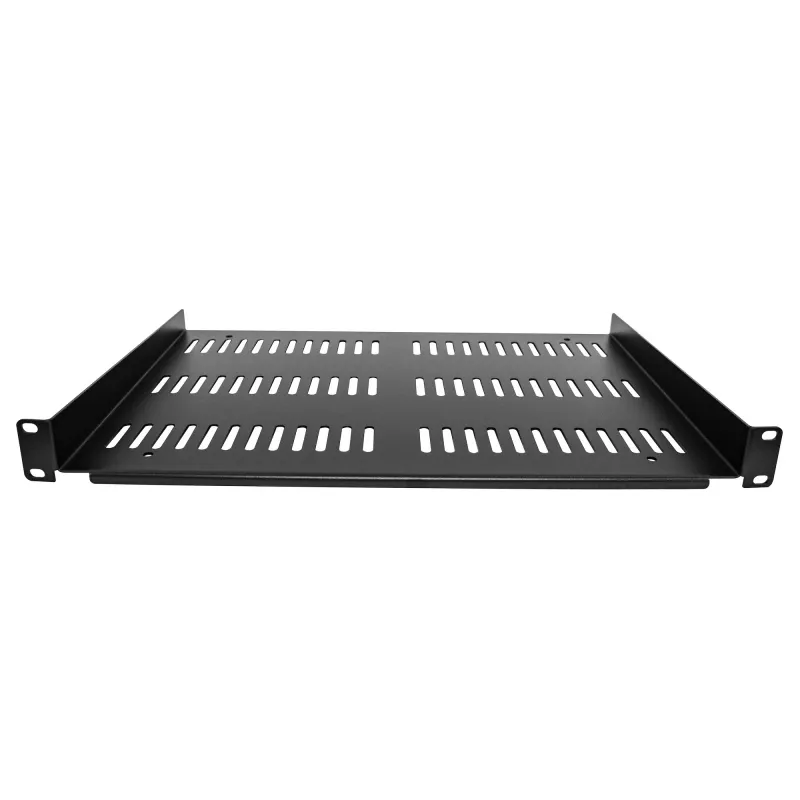 StarTech.com 1U Server Rack Shelf - Universal Vented Rack Mount Cantilever Tray for 19 inch Network Equipment Rack & Cabinet - Durable Design - Weight Capacity 55lb/25kg - 12 inch Deep Shelf, Schwarz