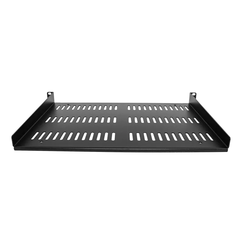 StarTech.com 1U Server Rack Shelf - Universal Vented Rack Mount Cantilever Tray for 19 inch Network Equipment Rack & Cabinet - Durable Design - Weight Capacity 55lb/25kg - 12 inch Deep Shelf, Schwarz