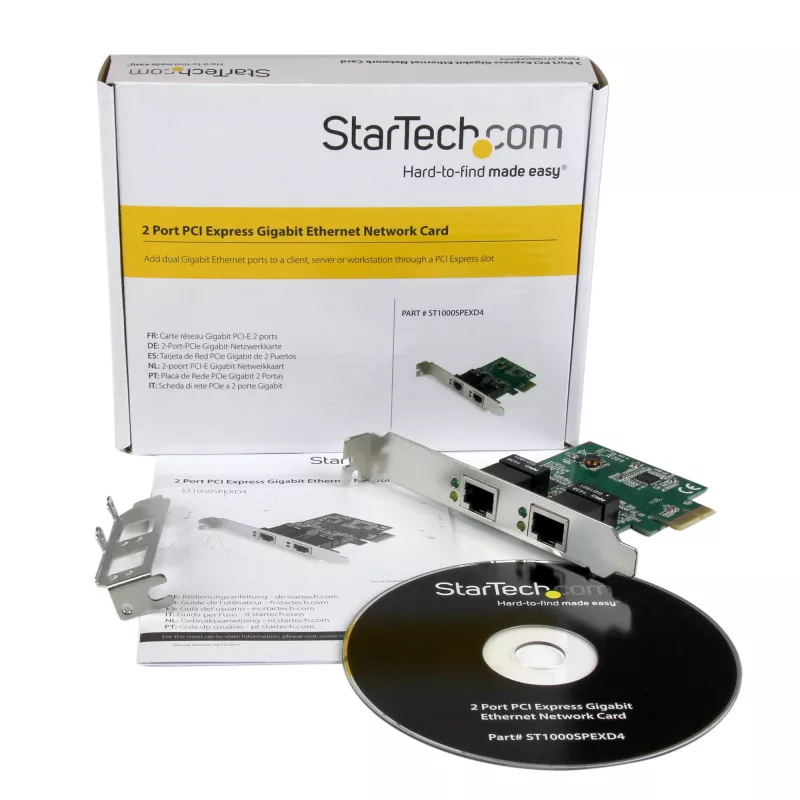 StarTech.com Dual Port Gigabit PCI Express Server-Netzwerkadapterkarte – PCIe-NIC