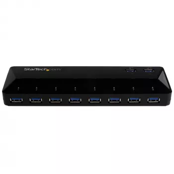 StarTech.com 10-Port USB 3.0 Hub mit Lade- und Sync-Ports – 2 x 1,5A-Ports~10-Port USB 3.0 Hub mit Lade- und Sync-Ports – 5Gbps – 2 x 1,5A-Ports