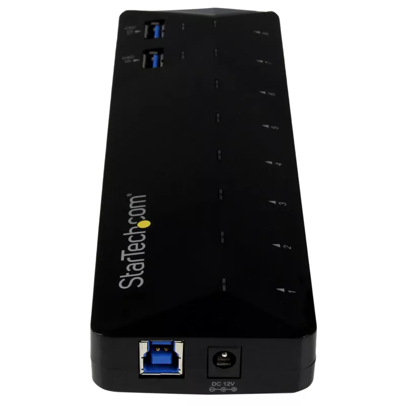 StarTech.com 10-Port USB 3.0 Hub mit Lade- und Sync-Ports – 2 x 1,5A-Ports~10-Port USB 3.0 Hub mit Lade- und Sync-Ports – 5Gbps – 2 x 1,5A-Ports