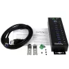 StarTech.com 10-Port industrieller USB 3.0 Hub – ESD- und Überspannungsschutz~10-Port USB 3.0 Hub – 5 Gbit/s – Industrieller Metall-USB-A-Hub mit ESD- und Überspannungsschutz – DIN-Schienen-, Wand- oder Tischmontage – TAA-konformer USB-Erweiterungshub