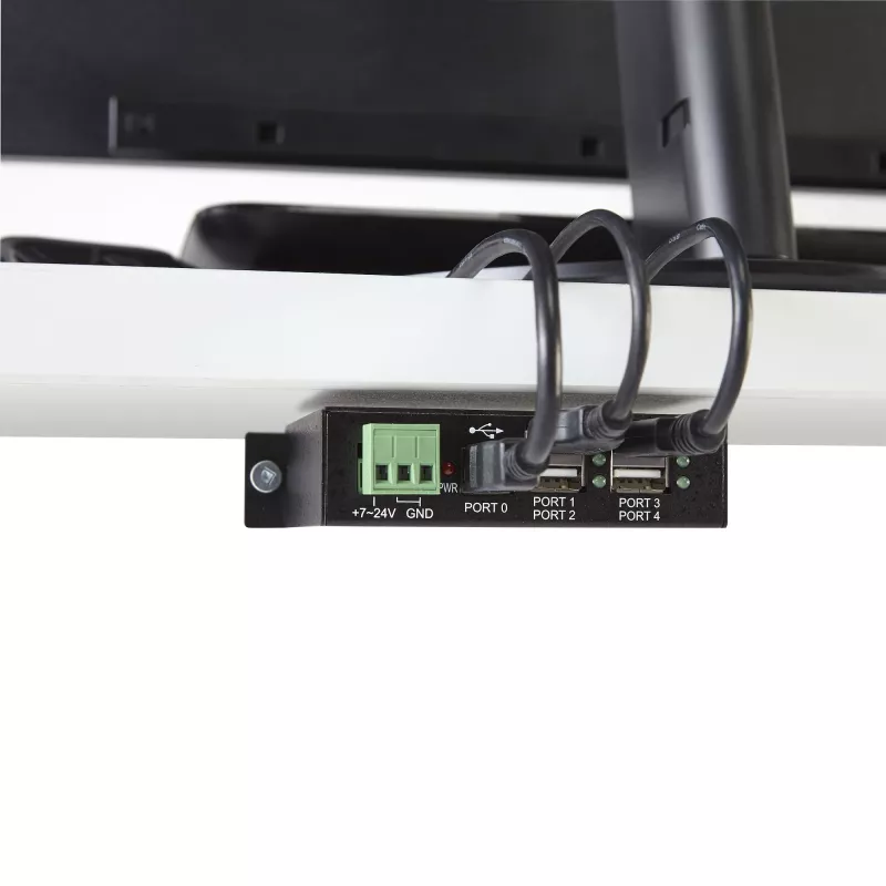 StarTech.com 4-Port USB 2.0 Hub - Metall Industrie USB-A Hub - DIN-Schienen-, Wand- oder Tischmontage USB-Datenhub - TAA-konformer USB-Erweiterungshub
