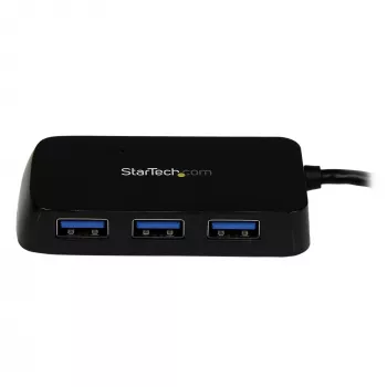 StarTech.com Tragbarer 4-Port SuperSpeed Mini USB 3.0 Hub - Schwarz~Tragbarer 4-Port SuperSpeed Mini USB 3.0 Hub - 5Gbps - Schwarz
