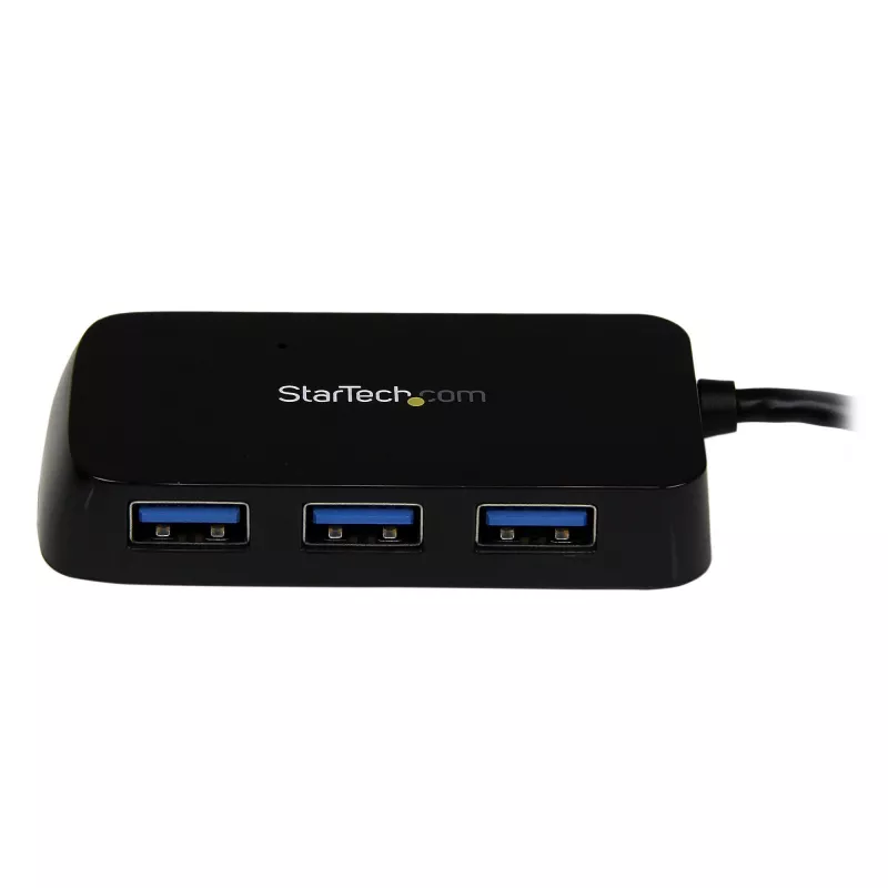 StarTech.com Tragbarer 4-Port SuperSpeed Mini USB 3.0 Hub - Schwarz~Tragbarer 4-Port SuperSpeed Mini USB 3.0 Hub - 5Gbps - Schwarz
