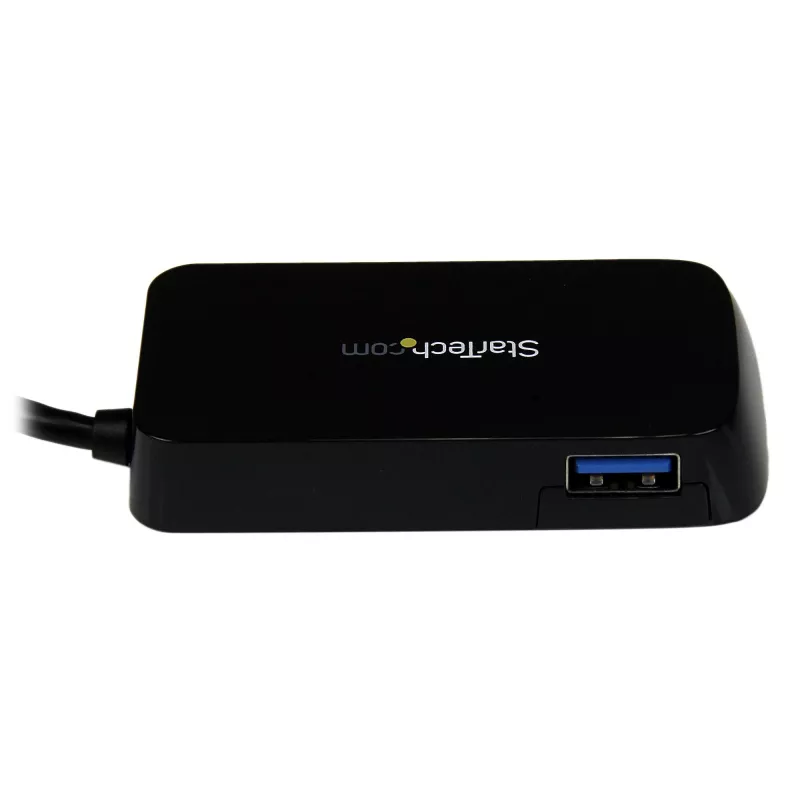 StarTech.com Tragbarer 4-Port SuperSpeed Mini USB 3.0 Hub - Schwarz~Tragbarer 4-Port SuperSpeed Mini USB 3.0 Hub - 5Gbps - Schwarz