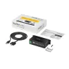 StarTech.com 7-Port USB 2.0 Hub – Industrial USB-A-Hub aus Metall mit ESD-Schutz und 350W Überspannungsschutz – Hutschienen-, Wand- oder Tischmontage möglich – TAA-konformer USB-Expander-Hub