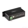 StarTech.com 7-Port USB 2.0 Hub – Industrial USB-A-Hub aus Metall mit ESD-Schutz und 350W Überspannungsschutz – Hutschienen-, Wand- oder Tischmontage möglich – TAA-konformer USB-Expander-Hub