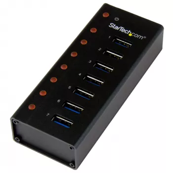 StarTech.com 7-Port USB 3.0 Hub - Desktop oder wandmontierbares Metallgehäuse~7-Port USB 3.0 Hub (5Gbps) - Desktop oder wandmontierbares Metallgehäuse
