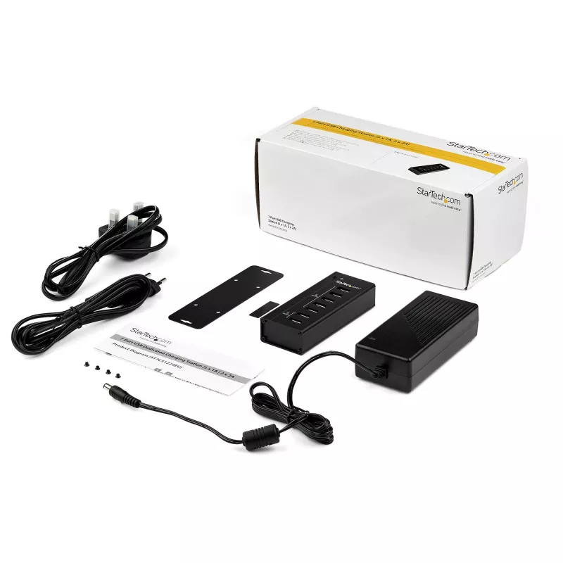 StarTech.com 7-Port USB-Ladestation mit 5x 1A- und 2x 2A-Anschlüssen