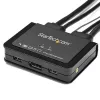 StarTech.com 2-Port DisplayPort KVM-Switch – 4K 60Hz – Kompakter Dual-Port UHD DP 1.2 USB Desktop KVM-Switch mit 1,2-m-Kabeln & Audio – Busgespeist & Fernumschaltung – MacBook ThinkPad