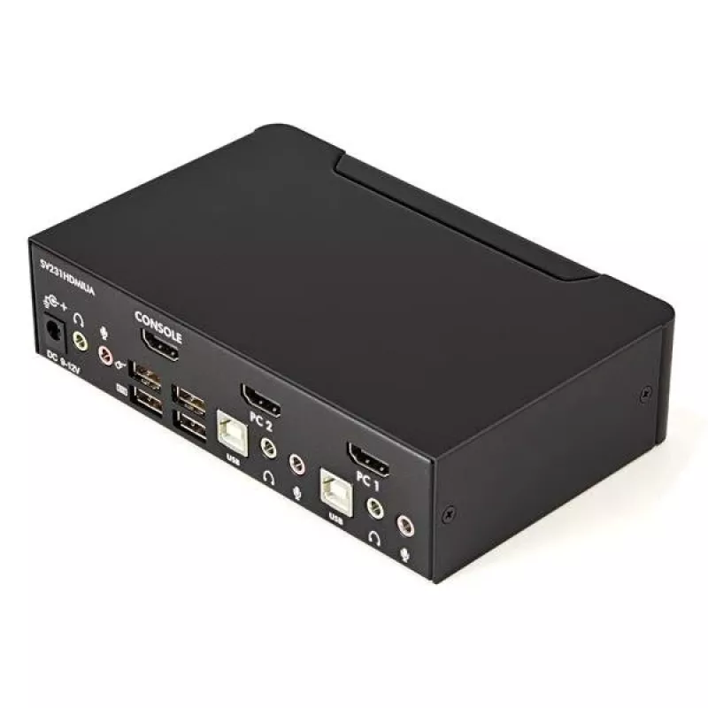 StarTech.com 2-Port USB HDMI KVM-Switch mit Audio und USB 2.0-Hub