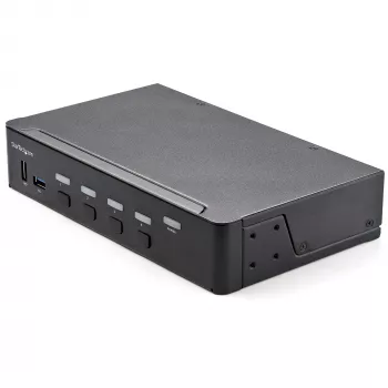 StarTech.com 4-Port HDMI KVM-Switch – Einzelmonitor 4K 60Hz Ultra HD HDR – Desktop HDMI 2.0 KVM-Switch mit 2-Port USB 3.0 Hub (5Gbit/s) und 4x USB 2.0 HID, Audio – Hotkey-Umschaltung – TAA