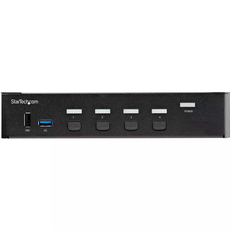 StarTech.com 4-Port HDMI KVM-Switch – Einzelmonitor 4K 60Hz Ultra HD HDR – Desktop HDMI 2.0 KVM-Switch mit 2-Port USB 3.0 Hub (5Gbit/s) und 4x USB 2.0 HID, Audio – Hotkey-Umschaltung – TAA