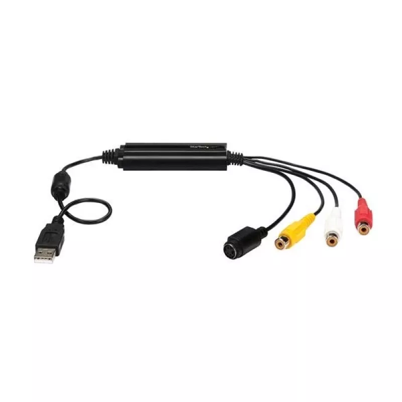 StarTech.com USB Videoaufnahme-Adapterkabel – S-Video/Composite auf USB 2.0 SD Videoaufnahmegerät-Kabel – TWAIN-Unterstützung – Analog-Digital-Wandler für Medienspeicherung – Nur Windows