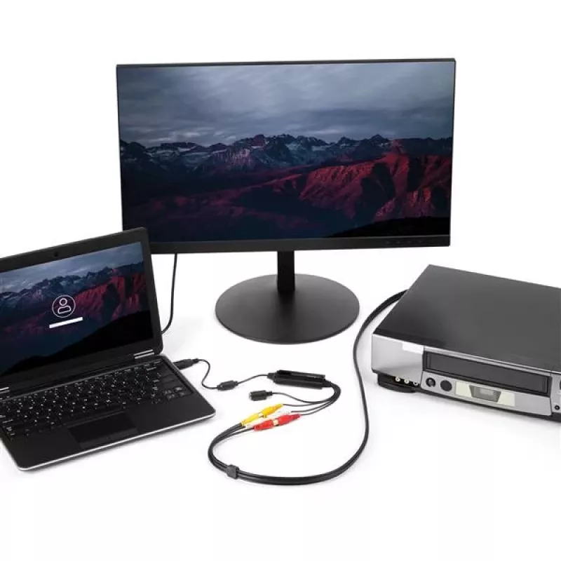 StarTech.com USB Videoaufnahme-Adapterkabel – S-Video/Composite auf USB 2.0 SD Videoaufnahmegerät-Kabel – TWAIN-Unterstützung – Analog-Digital-Wandler für Medienspeicherung – Nur Windows