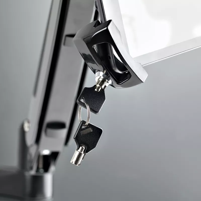 StarTech.com VESA-Montageadapter für Tablets 7,9 bis 12,5 Zoll – bis zu 2 kg – 75x75/100x100 VESA-Muster – universelle diebstahlsichere Tablet-VESA-Klemmhalterung – sichere Tablet-Halterung – Schwarz