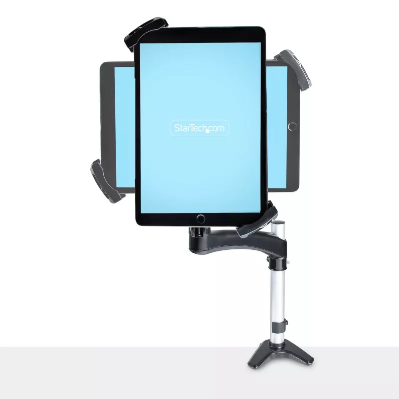StarTech.com VESA-Montageadapter für Tablets 7,9 bis 12,5 Zoll – bis zu 2 kg – 75x75/100x100 VESA-Muster – universelle diebstahlsichere Tablet-VESA-Klemmhalterung – sichere Tablet-Halterung – Schwarz