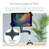 StarTech.com VESA-Montageadapter für Tablets 7,9 bis 12,5 Zoll – bis zu 2 kg – 75x75/100x100 VESA-Muster – universelle diebstahlsichere Tablet-VESA-Klemmhalterung – sichere Tablet-Halterung – Schwarz