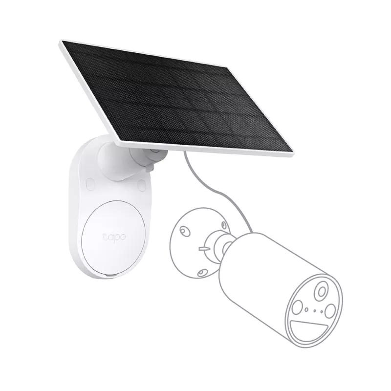 TP-Link Tapo Solarpanel SPEZIFIKATION: 5,2 V 2,5 W FUNKTION: Typ-C-Ladeanschluss, ununterbrochene Stromversorgung, flexible Solarinstallation, funktioniert mit Akkukamera, 4 m Ladekabel (gesamt), wetterfest (IP65)