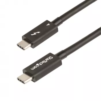 StarTech.com 3ft (1m) Thunderbolt 4 Kabel – 40 Gbit/s – 100 W PD – 4K/8K Video – Intel-zertifiziertes Thunderbolt-Kabel – Kompatibel mit USB4/Thunderbolt 3/USB 3.2/USB Type-C/DisplayPort
